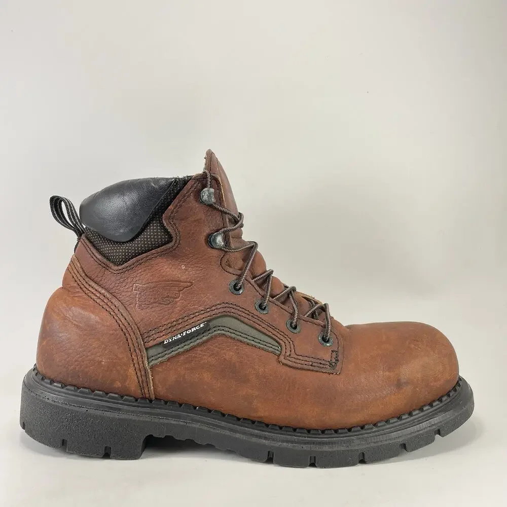 Red Wing 2226 Mens Size 10 D Brown Leather Lace Up Work Safety Steel Toe Boots